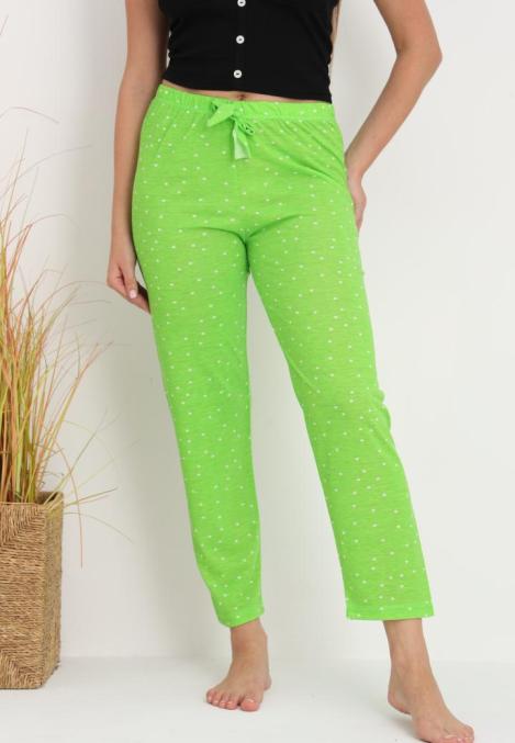 Pantaloni de Pijama Dama ,Culoare Verde Neon ,Engros